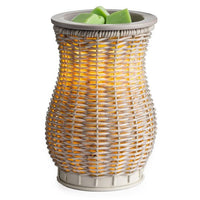 Gray Washed Wicker Warmer