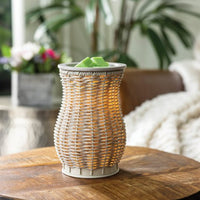 Gray Washed Wicker Warmer