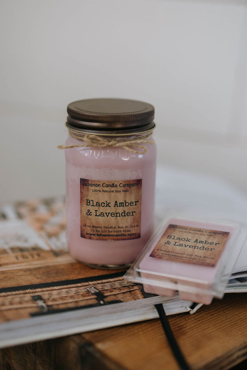 Black Amber & Lavender Candle