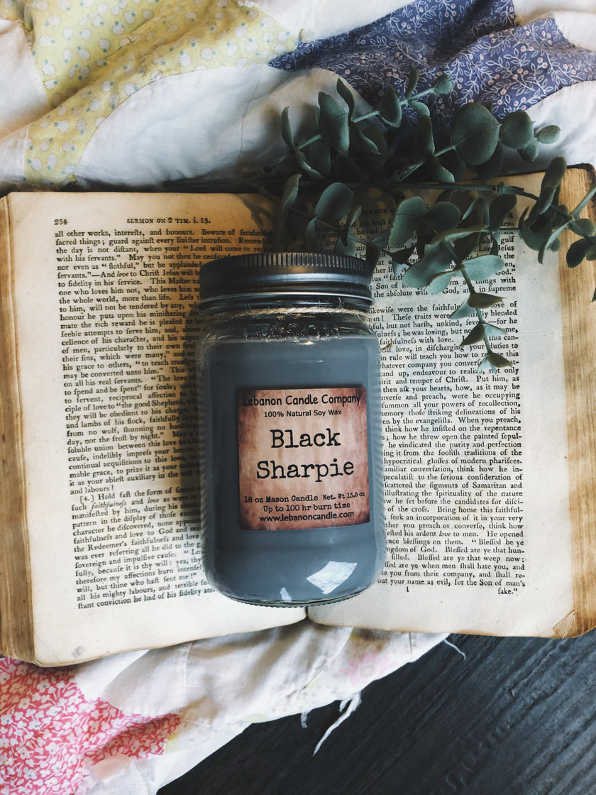 Black Sharpie Candle